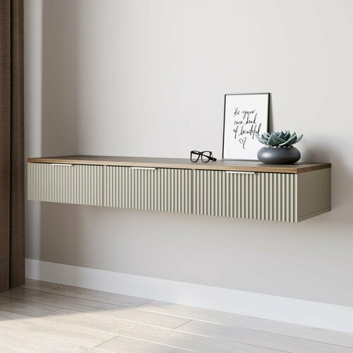 Подвесная длинная тумба Ингрия - 3, сантьяго, 148х22х42 см