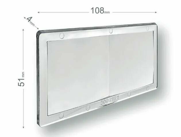 Диоптрическая линза +2.25 диоптрия для сварочной маски Aurora SUN-7, SUN-9, Tecmen, кедр, ПТК, START, Fubag (108х50 мм) - фотография № 1