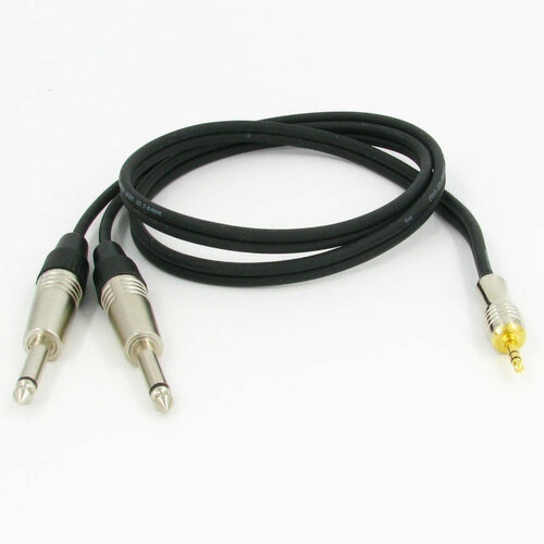 Кабель 2 x JACK 6.3 - mini JACK 3,5 стерео (C121) netaudio, длина 1 метр