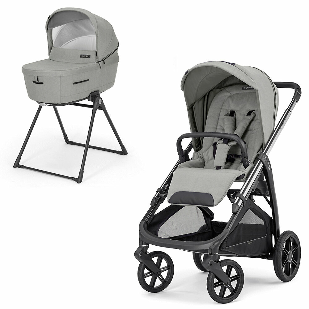 Коляска 2в1 Inglesina Aptica New, цвет Satin Grey (Серый), артикул производителя AA69Q0SNG / AE60Q0008