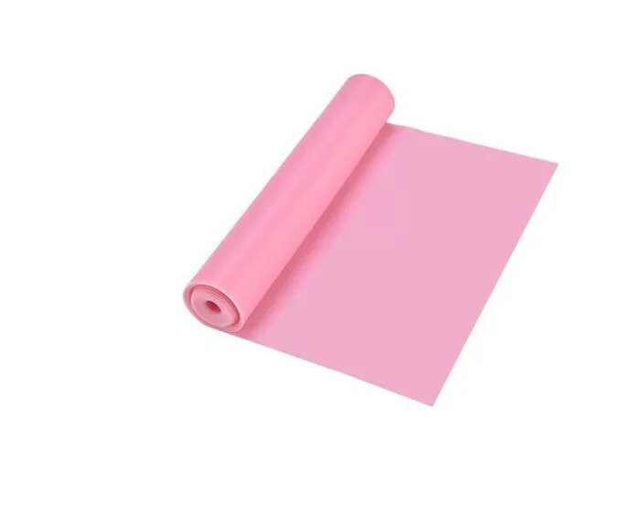 Резинка для фитнеса и йоги Rolinns F02 розовая 15lb (6,8 кг) (1500Х150Х0.35мм)