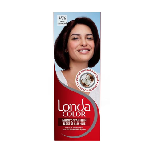 Лонда / Londa Color - Крем-краска для волос тон 4/76 Темно-каштановый 60 мл londa лонда стойкая крем краска 10 8