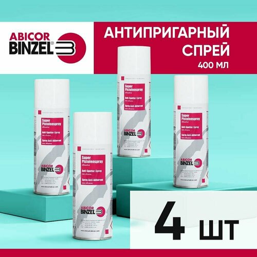 Спрей антипригарный Abicor Binzel 400 мл, 4 шт. антипригарный спрей akfix e90 сварка без брызг