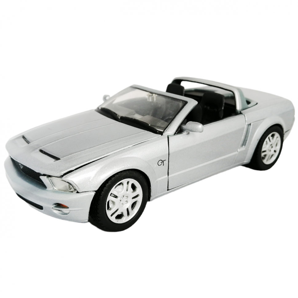 Ford 2004 Mustang GT Concept Convertible 1:24 коллекционная металлическая модель автомобиля MotorMax 73256 silver