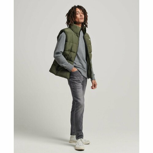 фото Жилет superdry, размер m, хаки, зеленый