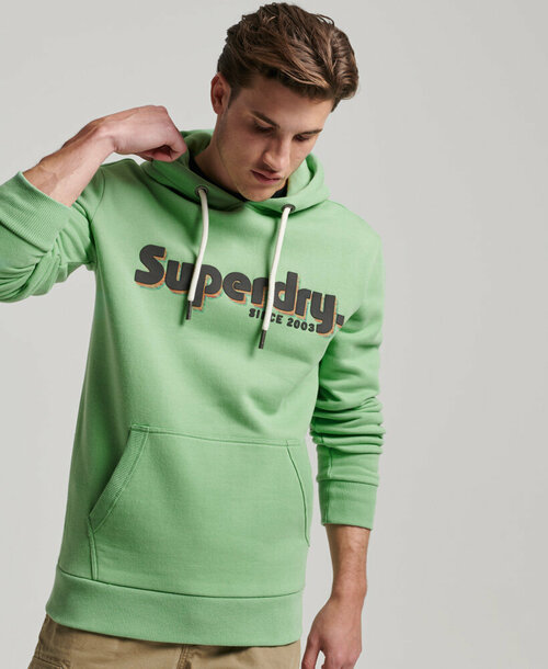 Худи Superdry, размер L, зеленый