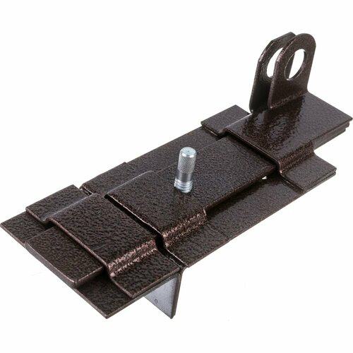 Делга Засов накладной С проушиной медь с плоским ригелем L-180 мм Д817