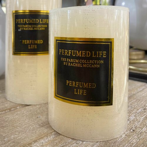 Ароматическая свеча Perfumed Life бежевая 7*10
