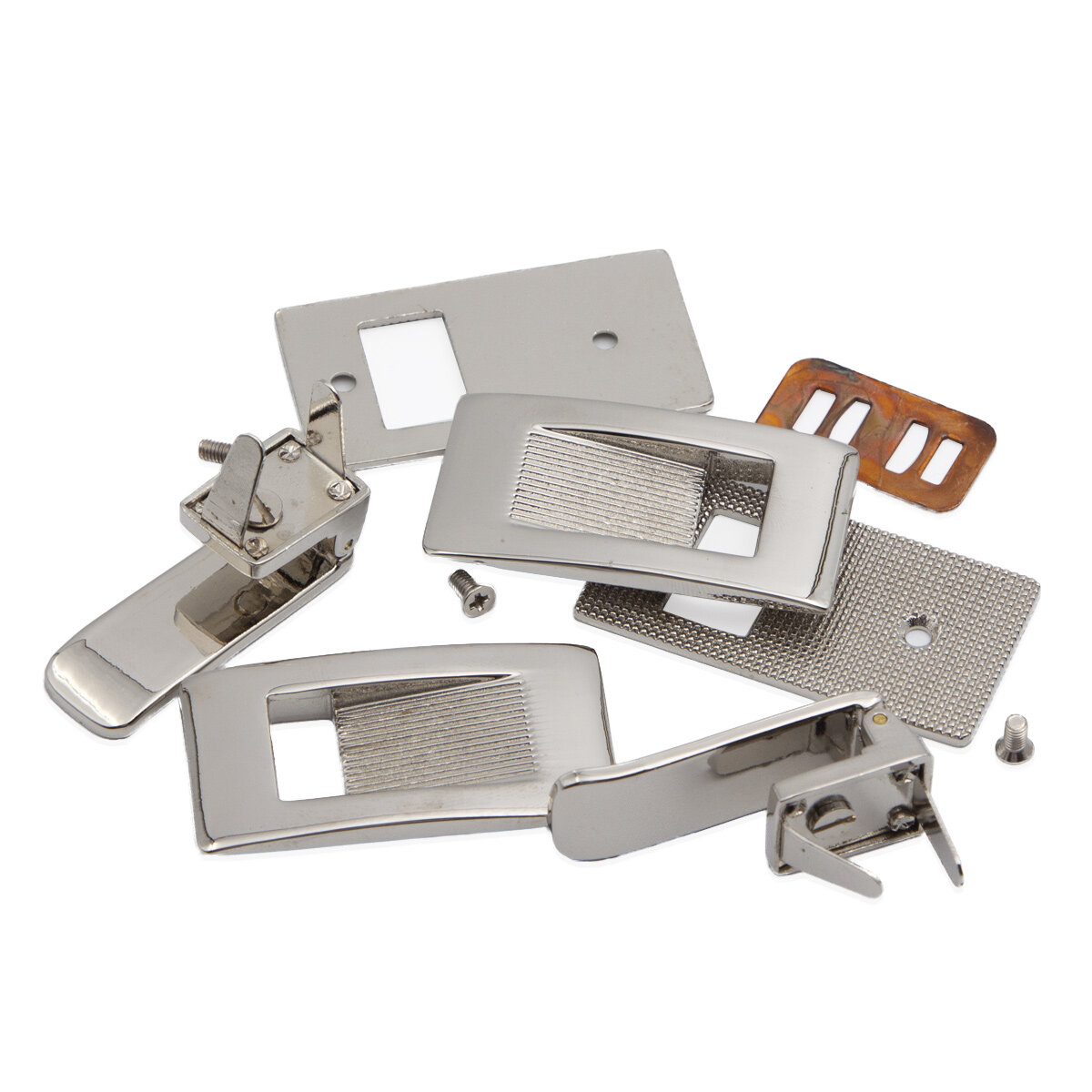 Застежка для сумки металлическая, 24*47 мм, 2 шт, Айрис (никель) — фото 1