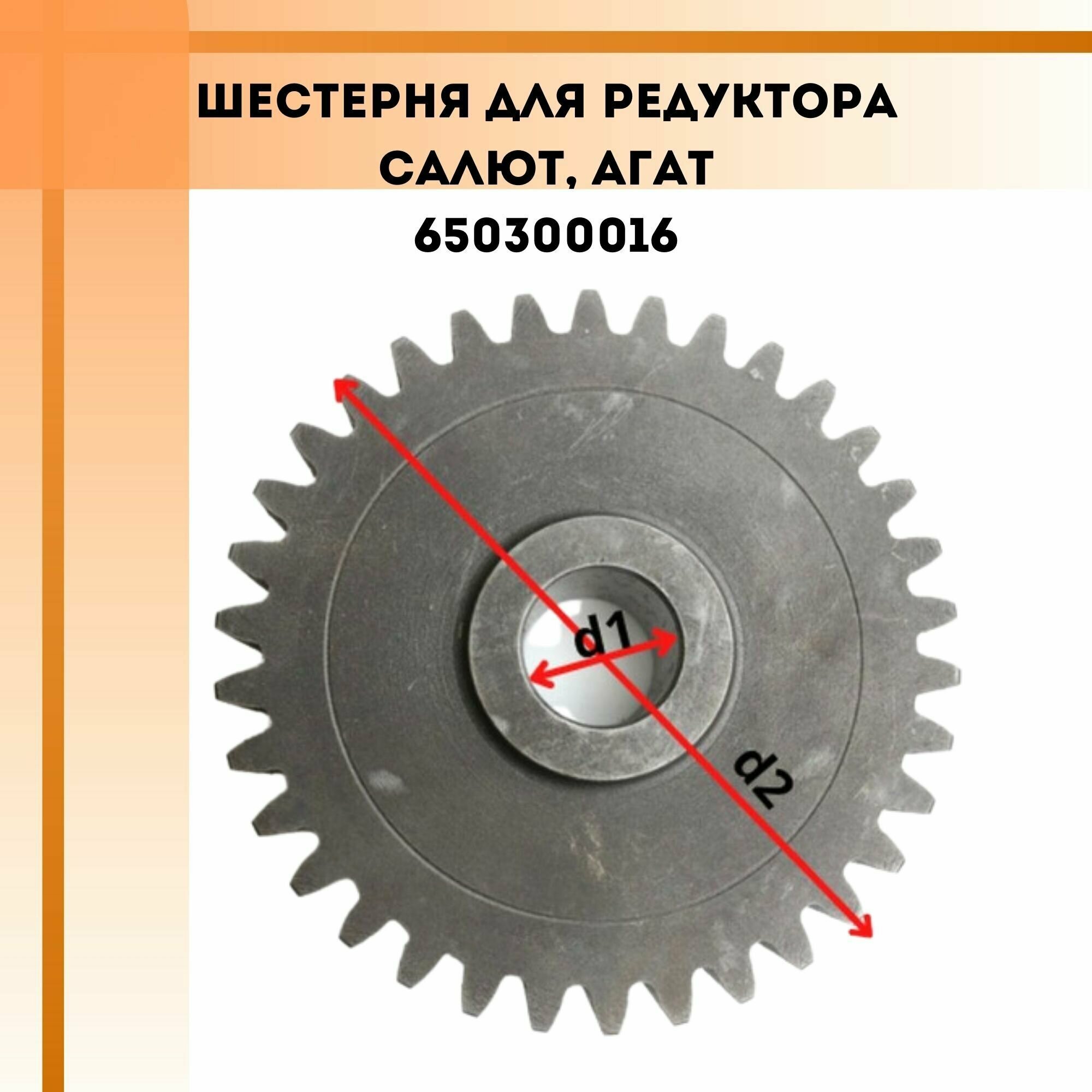 Шестерня редуктора Салют, Агат (650300016) - фотография № 1