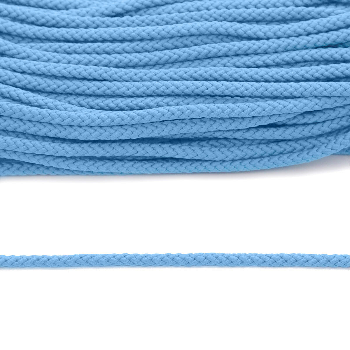 Шнур отделочный плетеный С831, 4 мм*30 м (голубой)