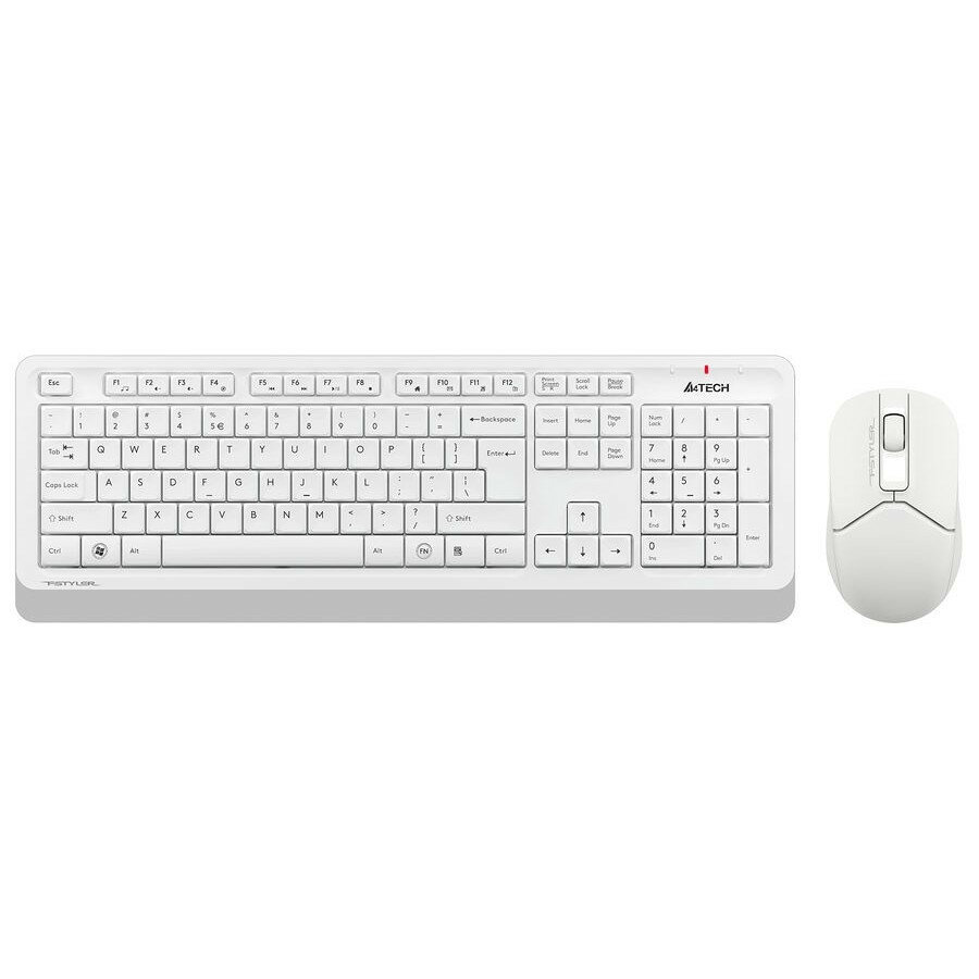 Клавиатура + мышь A4Tech Fstyler FG1012 клав: белый мышь: белый USB беспроводная Multimedia (1599042)
