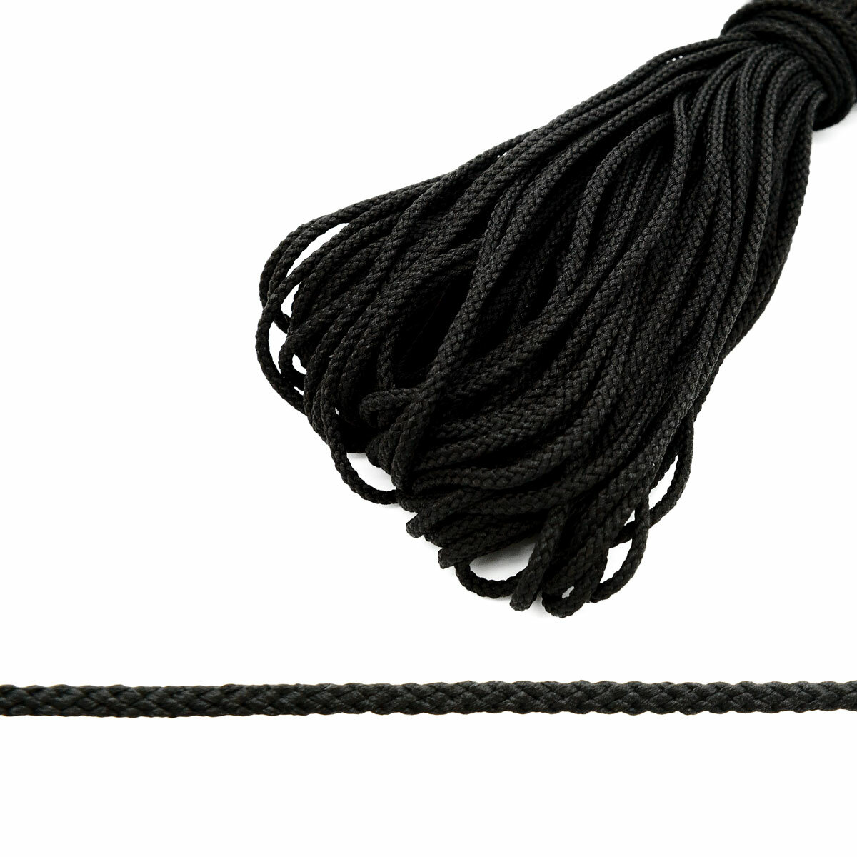С1048 Шнур отделочный плетеный 3мм*30м (черный)