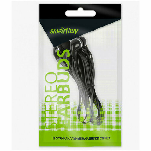 Наушники-вкладыши с микрофоном SmartBuy S4 1м черный 321318 418₽