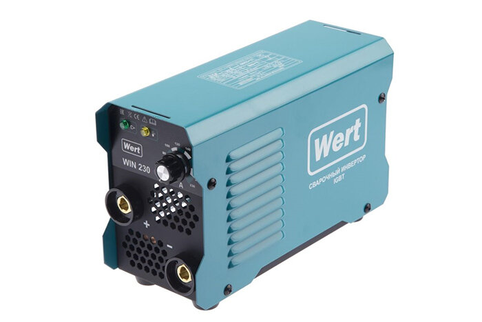 фото Сварочный инвертор WERT WIN 230 (5,3кВт,140-250В,20-230А, ПВ 230А/60%,1,6-5мм,2,6кг)