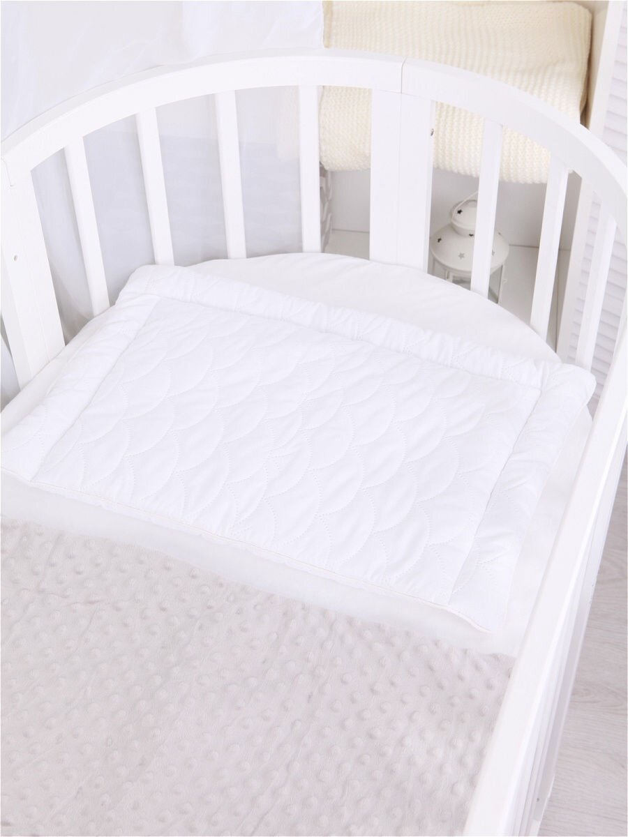 Подушка в детскую кроватку 60х40 см плоская/детская для новорожденных 40 60