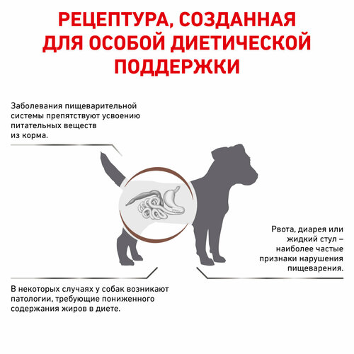 ROYAL CANIN GASTROINTESTINAL LOW FAT SMALL DOG S для взрослых собак маленьких пород при заболеваниях ЖКТ с пониженным содержанием жиров (1 + 1 кг)