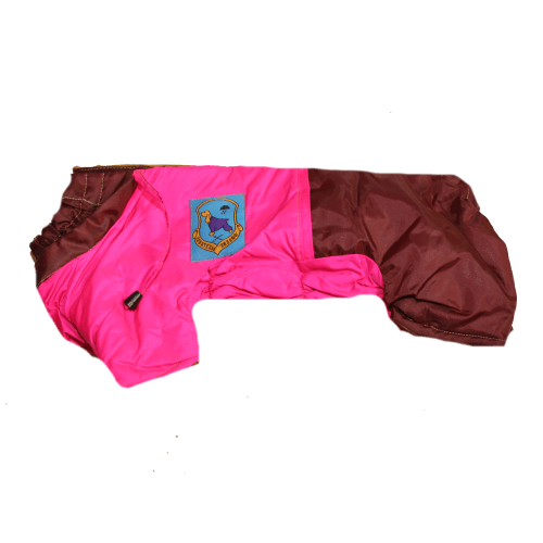Демисезонный комбинезон для таксы кроличьей суки, на тонком синтепоне, на липучке, цвет бордово-малиновый