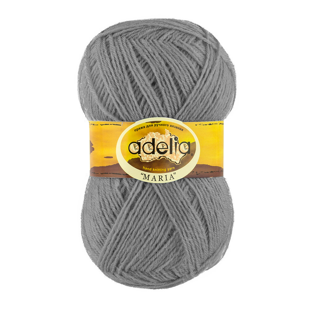 Пряжа ADELIA "MARIA" 100% акрил 50 г 227 м №19 серый