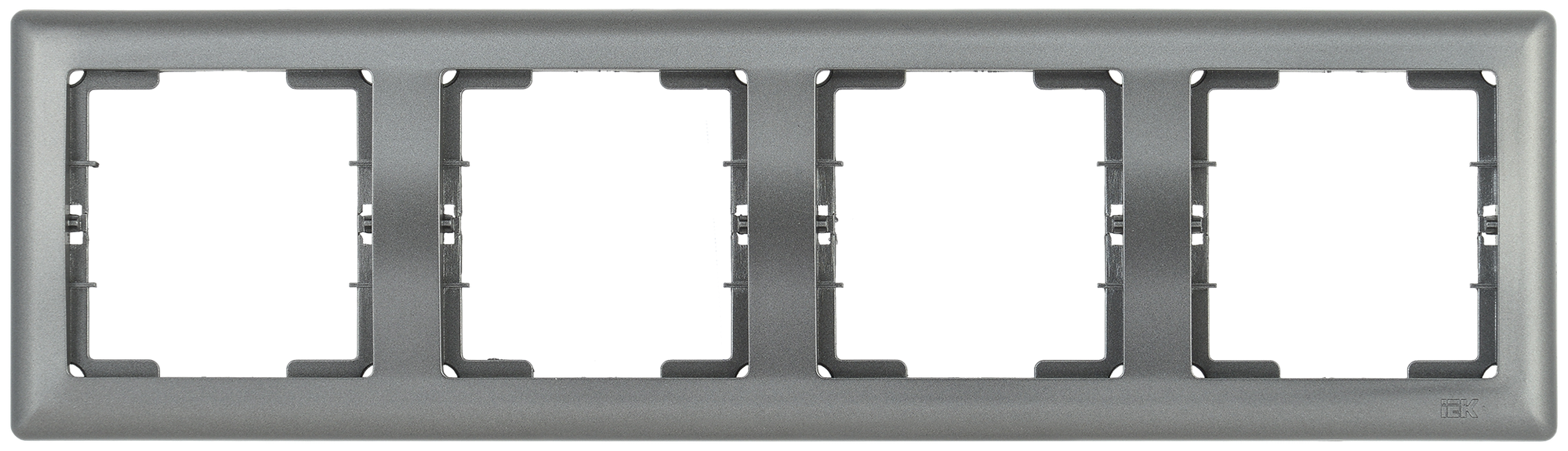 EMB40-K95 Рамка 4-местная горизонтальная РГ-4-БА BOLERO антрацит Упаковка (10 шт.) IEK - фото №2