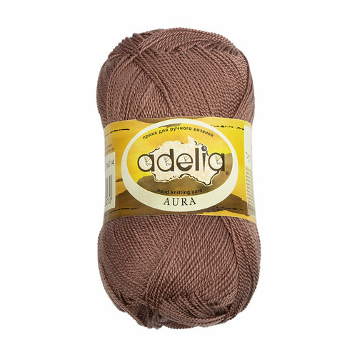 Пряжа ADELIA "AURA" 100% акрил 50 г 250 м №014 серо-коричневый