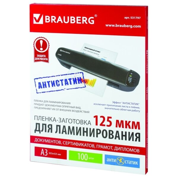 BRAUBERG АНТИСТАТИК 100 шт. 531797 - фото №10