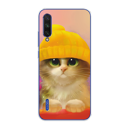 Силиконовый чехол на Xiaomi Mi CC9E/Mi A3 / Сяоми Mi CC9E/Mi A3 Котенок в желтой шапке силиконовый чехол кот в шапке на xiaomi mi cc9e