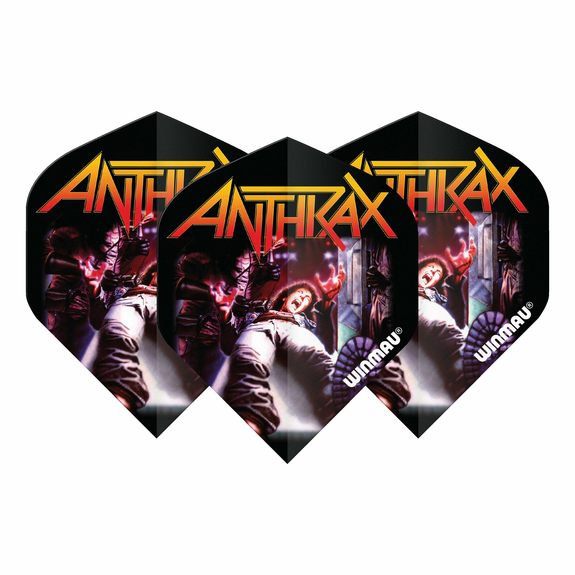 Оперения ANTHRAX 3шт для дротиков Winmau Extra Thick (серия Rock Legends) 6905.214