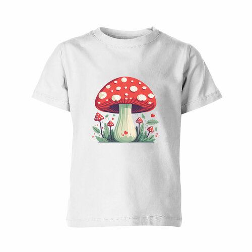 Футболка Us Basic, размер 12, белый детская футболка грибы грибной мухоморы 104 белый