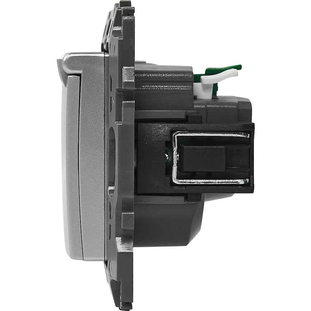 Розетка ЭРА 12 2P E Schuko со шторками с крышкой 16A 250V 12-2103-03 Б0014695 - фото №10