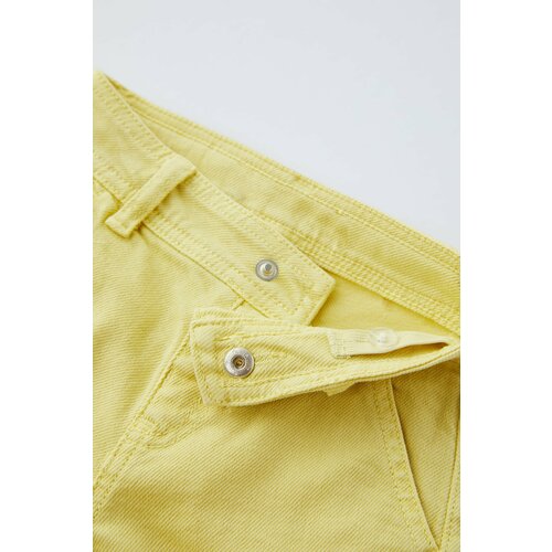 Брюки  Zara для девочек демисезонные, размер 12-18 месяцев (86 cm), желтый