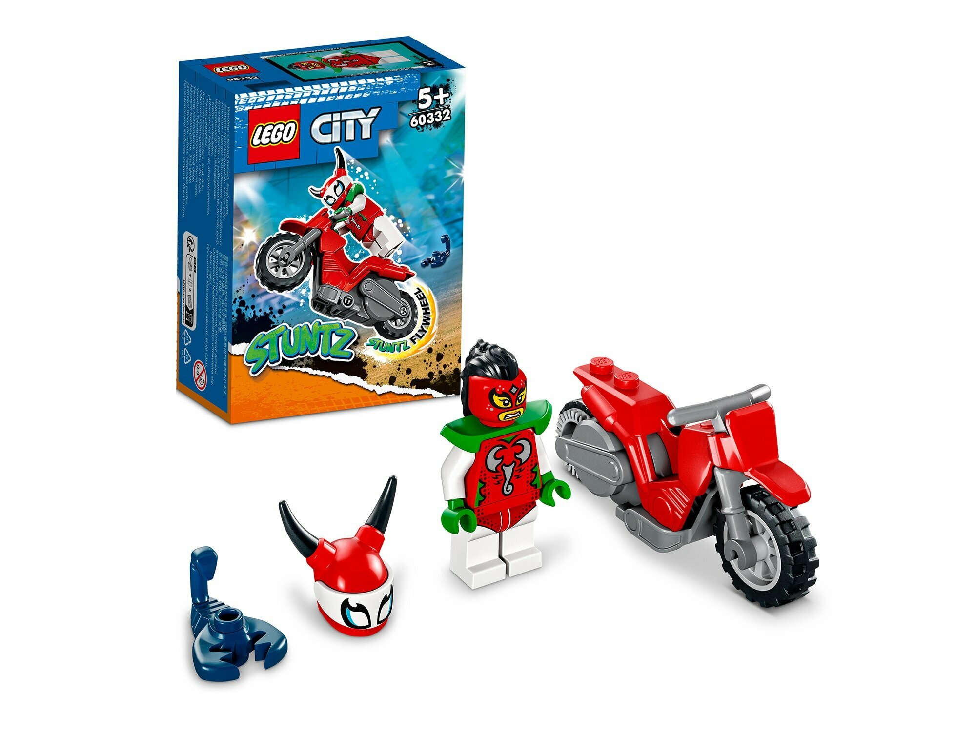 Конструктор LEGO City 60332 Трюковой мотоцикл Безрассудного Скорпиона