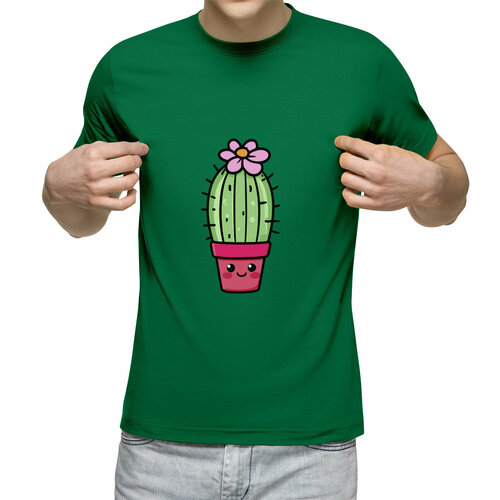 Футболка Us Basic, размер M, зеленый мужская футболка забавный кактус s белый