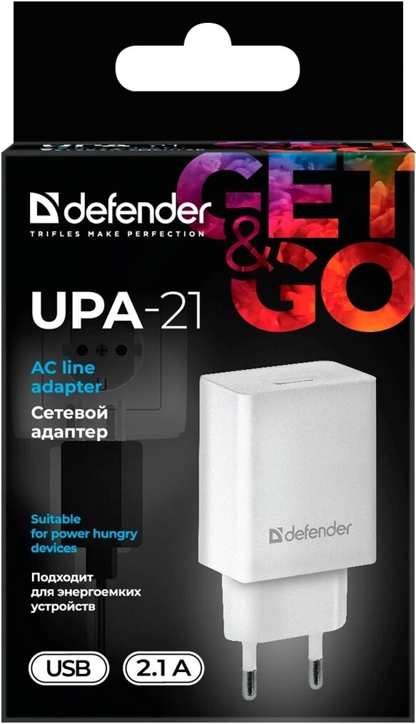 Зарядное устройство сетевое Defender 83571 5V/2.1A 1XUSB WHITE - фото №10