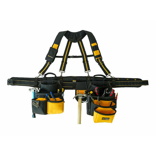 Профессиональный пояс MELOTOUGH для инструмента и крепежа (желтый)