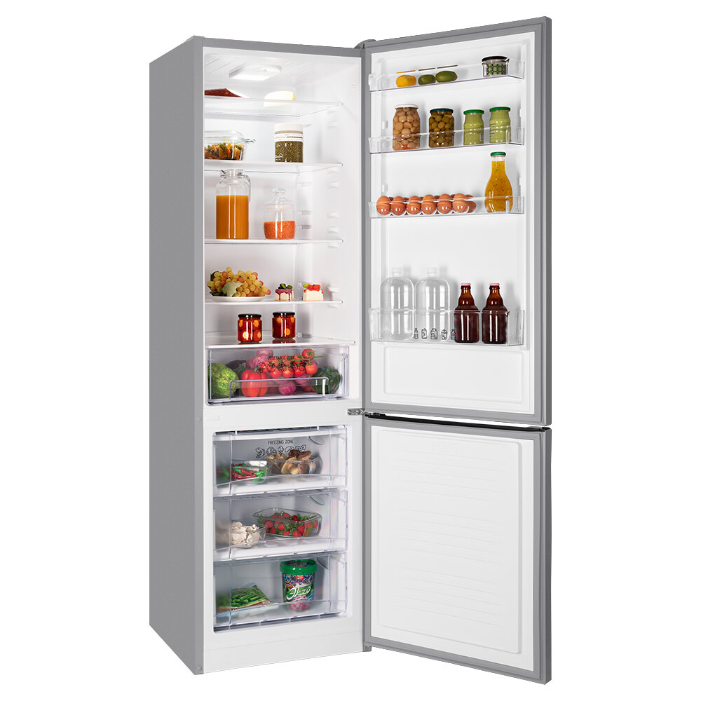 Холодильник NORDFROST NRB 134 S двухкамерный, 338 л объем, серебристый - фотография № 2