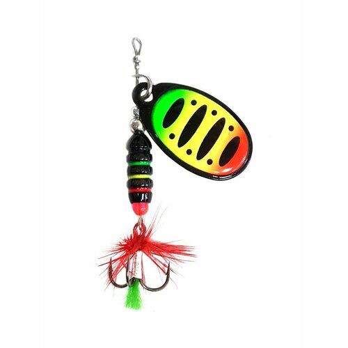фото Блесна вращающаяся good hope grub size:3 #107 bat