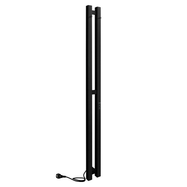 полотенцесушитель электрический INDIGO Style PRO 1200х100мм 65Вт таймер черный муар - фото №13
