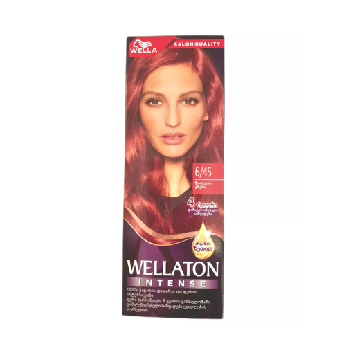 фото Веллатон / wellaton intense - крем-краска для волос тон 6/45 красная страсть 110 мл