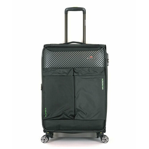 Чемодан MIRONPAN, 97 л, размер L, серый чемодан 97 л размер l зеленый
