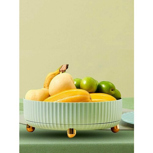 Поднос вращающийся пластиковый круглый для кухни органайзер