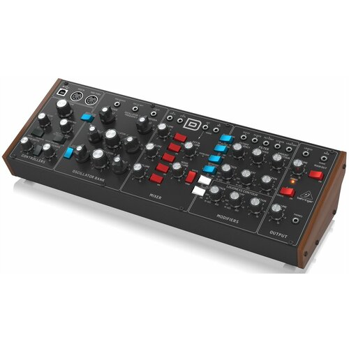 behringer model d Behringer MODEL D синтезатор, полностью аналоговый, 3 VCO, генератор белого/розового шума, VCF и VCA, цепи внешнего управления, MIDI, USB