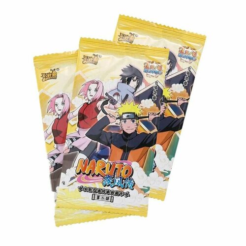Коллекционные карточки Аниме Наруто/ Naruto 3 пака 15 карт (бустеры)