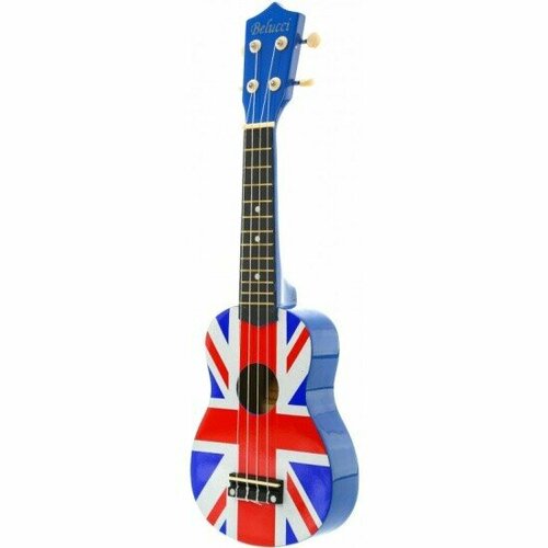 Укулеле Belucci 21-10D UK Flag мат 223 дюймов 4 струны прозрачное акриловое сопрано укулеле полный комплект акустическая красочная гавайская гитара гитара