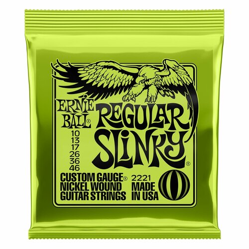 Струны для электрогитары Ernie Ball P02221 ernie ball 4733 футболка ernie ball power slinky фиолетовая xl