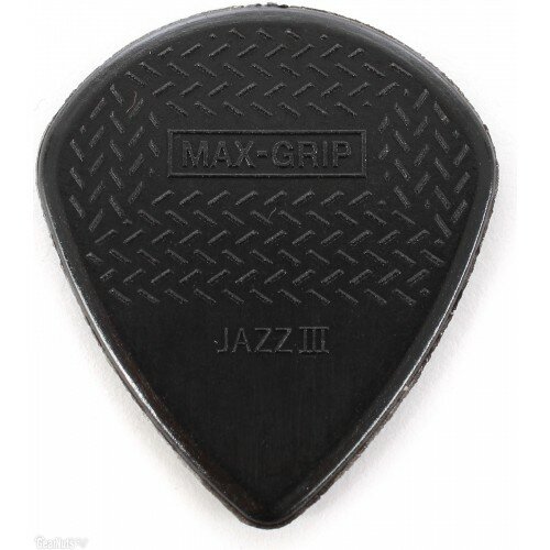 Медиатор Dunlop 471R3S Nylon Maxx Grip Jazz III, черный, 1.38 мм, 1 шт.