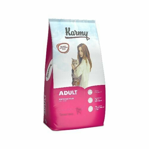 Сухой корм для кошек Karmy Adult Телятина 10кг