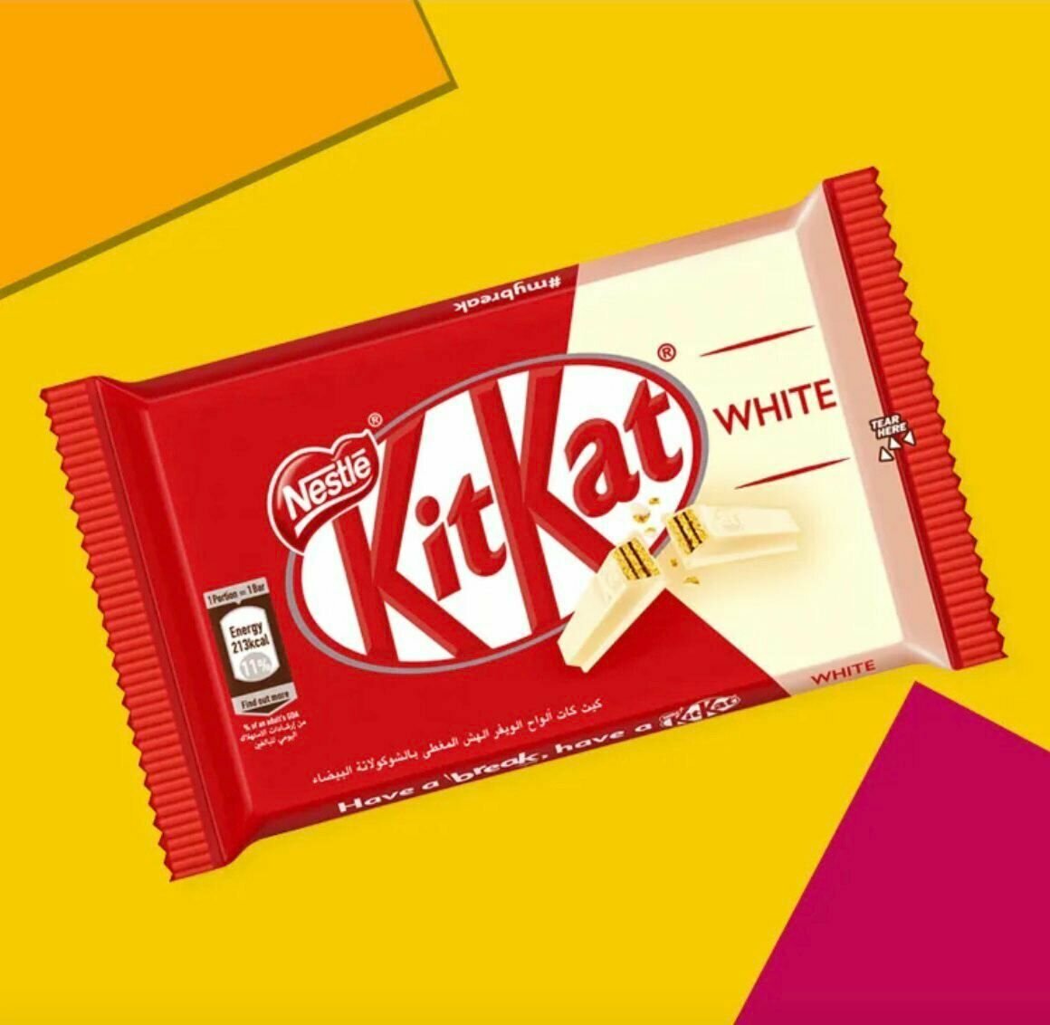 Шоколадный батончик KitKat 4 Fingers White/ Киткат шоколад 4 пальца белый 4 шт (Европа) - фотография № 4