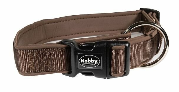 Nobby Ошейник для собак Classic, длина 20-30 см, ширина 15-20 мм, нейлон, коричневый/коричневый