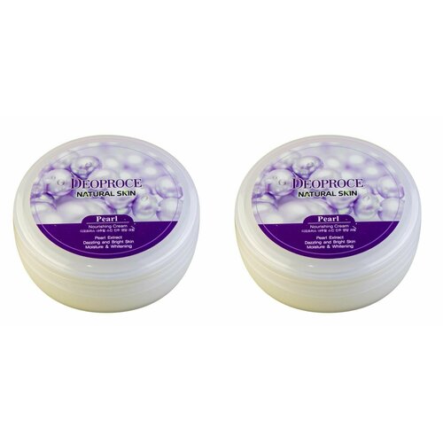 Deoproce Крем для лица и тела Natural Skin Pearl Nourishing Cream, 100 г, 2 шт